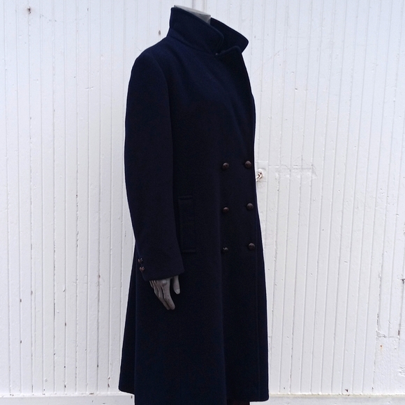 FORECASTER OF BOSTON ⁰ VINTAGE PURE WOOL DOUBLE BREASTED FULL LENGTH COAT - Picture 8 of 17